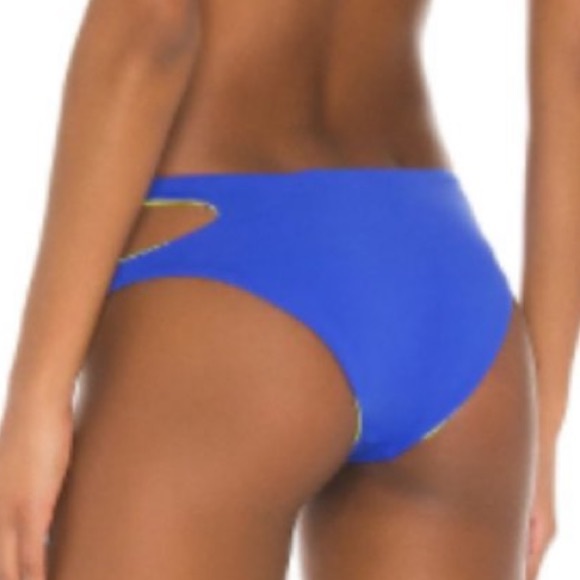 L*Space Breakers Reversible Cutout Bikini Bottoms Royal Blue/Lime Green XL NWOT - Picture 2 of 6